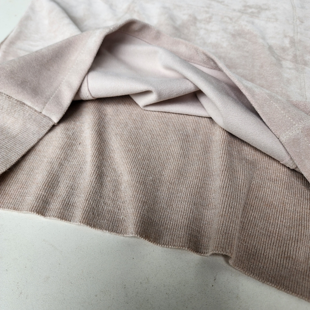 Calvin Klein Faux Suede Pullover  Dress Light Beige Sleeveless Womens Size S - Picture 13 of 15